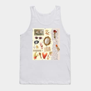 Vintage Old Money Aesthetic Collage Print Tank Top